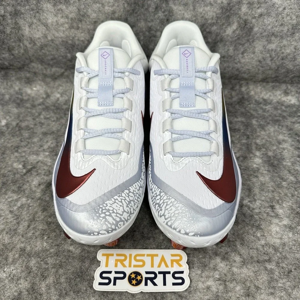 Nike Alpha Huarache Elite 4 Low MCS Baseball Cleats Mens 13 Rainbow FQ7724-106